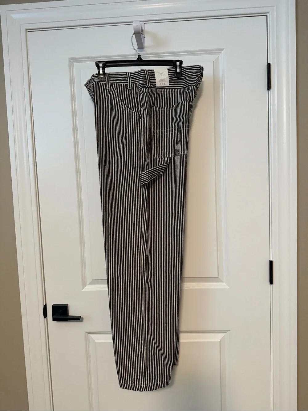 NWT Zara striped baggy carpenter trouser | Size: 32
